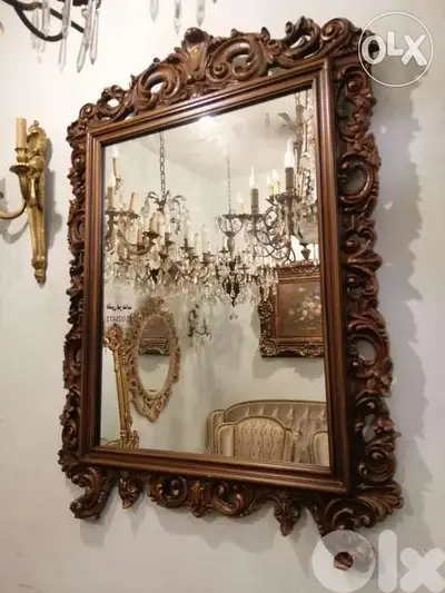 مراية ناعمة خشب حفر مميز نافر شغل ايطالي سعر مميز mirror