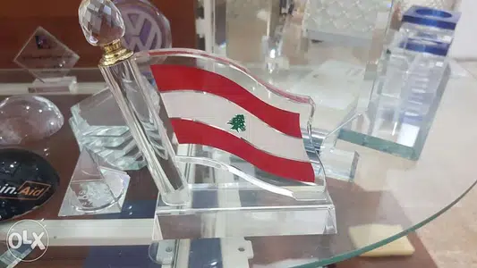 Lebanon flag crystal