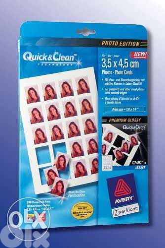 Avery paper sheets for photo passports 0