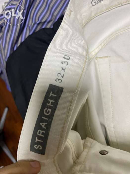 authentic gap white trousers for man like new 2