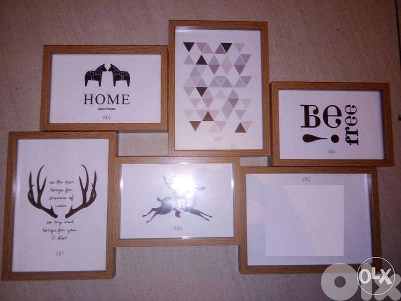 Retro style multi Photo frame 5 to8 photos starting 10$ check photos 2