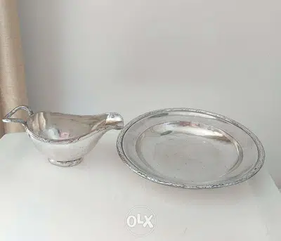 Silver Saucer & plate