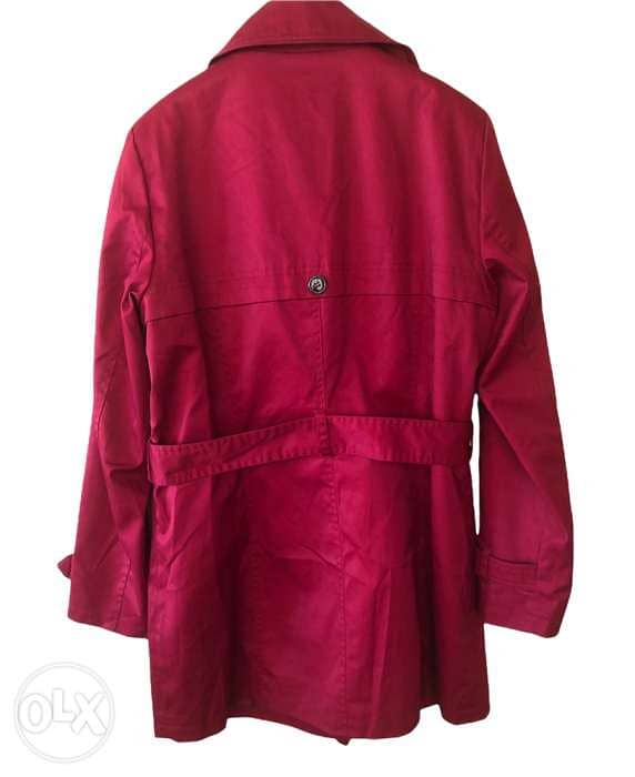 C&A burgundy Trench coat 1