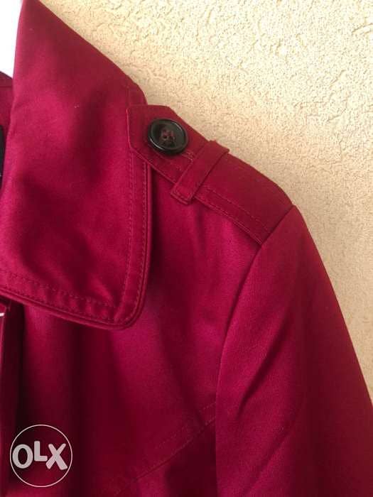 C&A burgundy Trench coat 3