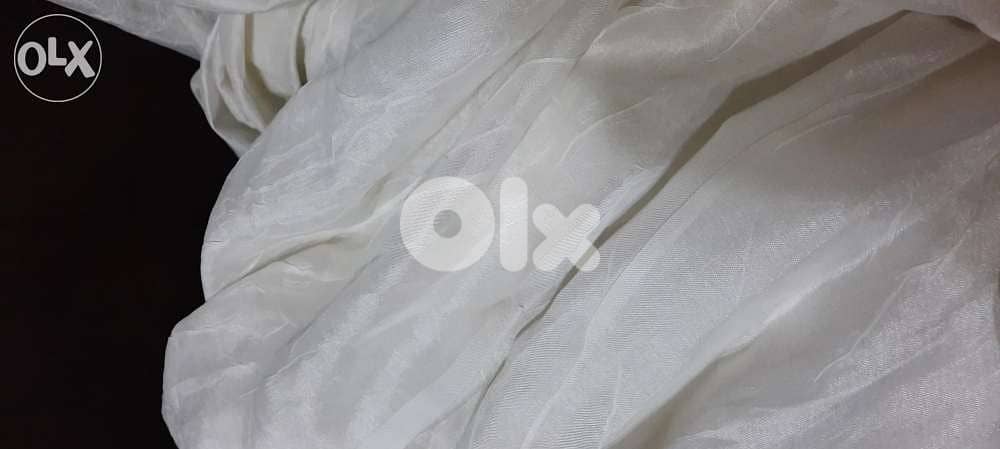 Curtain. برادي فخمةwhite:345L×530W(1 piece). Bej:295Lx445W(2 pieces) 1