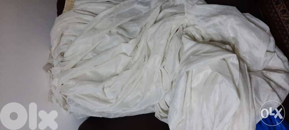 Curtain. برادي فخمةwhite:345L×530W(1 piece). Bej:295Lx445W(2 pieces) 5