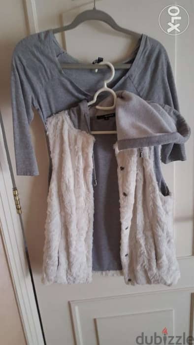 Tally weil twinset fur gilet with top 4