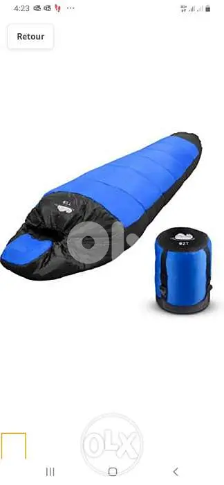 Sac Couchage léger pour Adulte Camping 100% imperméable/4$ delivery