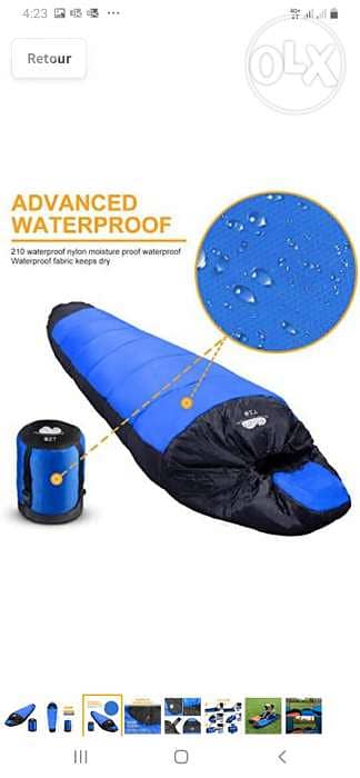 Sac Couchage léger pour Adulte Camping 100% imperméable/4$ delivery 1
