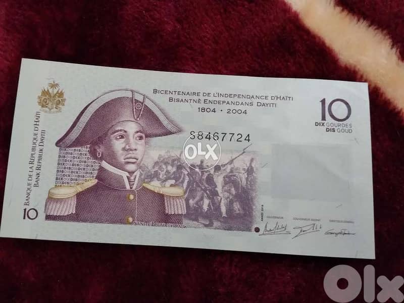 Haiti central America Banknote Memorial 200 years of Independence 0