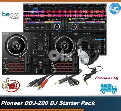 Pioneer DDJ-200 DJ Starter Pack , Bundle DJ Set, Warranty 1 year