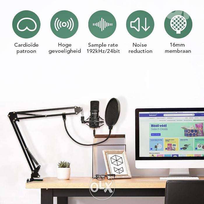 ZINGYOU Condenser USB Microphone - Cardioid Polar Pattern9/4$ delivery 6