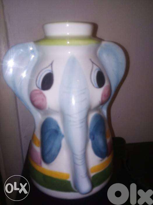 Ceramic elephant moneykeeper made in italy 0