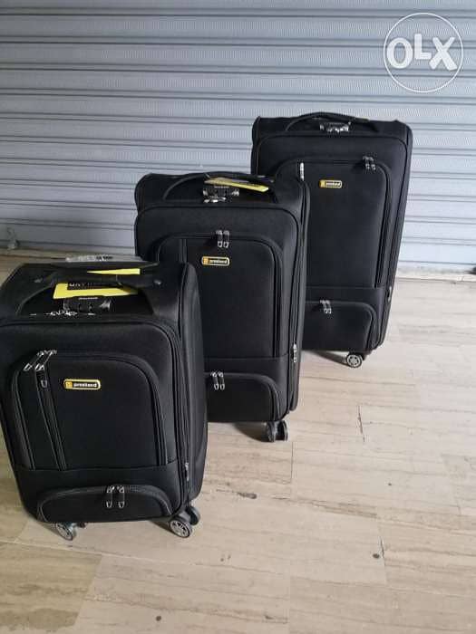 Original Presiland Luggage Set Soft cover Black 0