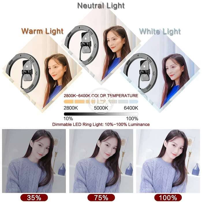 Bluetooth 10inch LED Ring Light Photography Ringlight Ring with Tripod 2