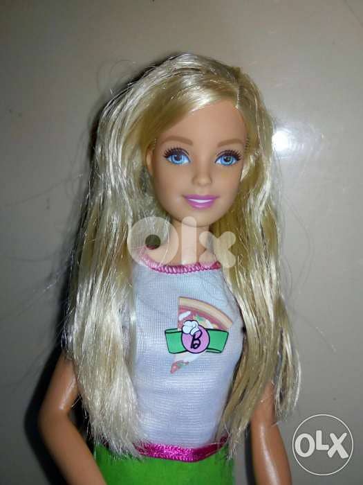Barbie I CAN BE A PIZZA SHEF as new Mattel doll 2020+Pizza Figurine=22 3