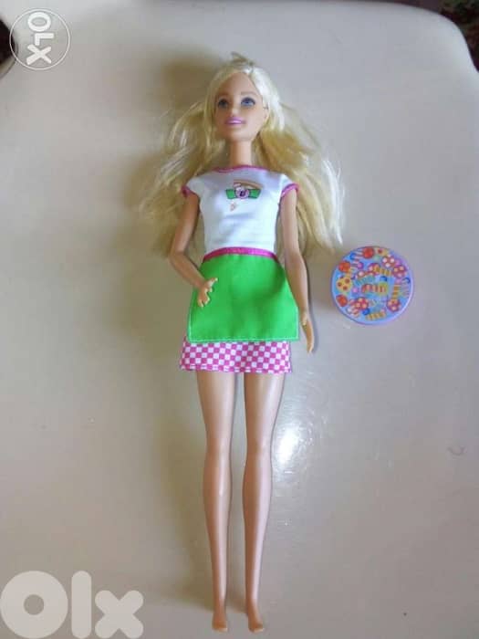 Barbie I CAN BE A PIZZA SHEF as new Mattel doll 2020+Pizza Figurine=22 0