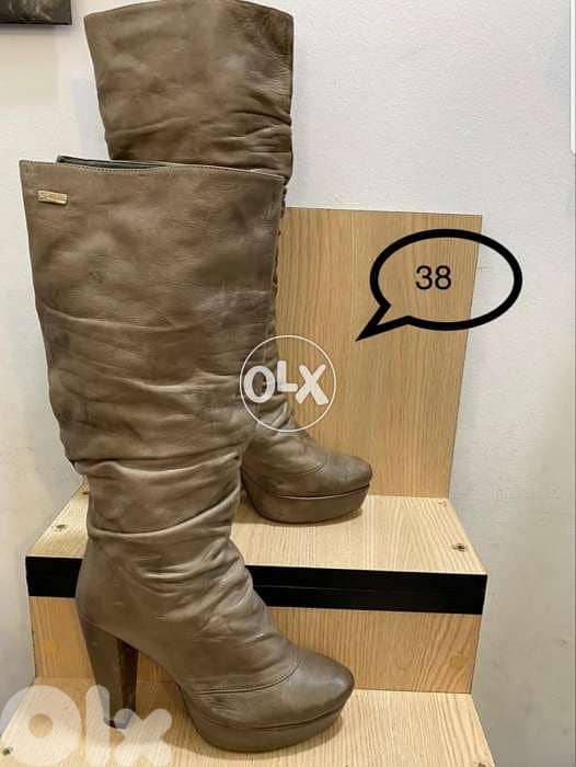 Beige bottines size 38 0