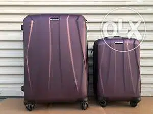 Original Samsonite set of two purple polycarbonate suitcases 76969O37