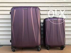 Original Samsonite set of two purple polycarbonate suitcases 76969O37 0