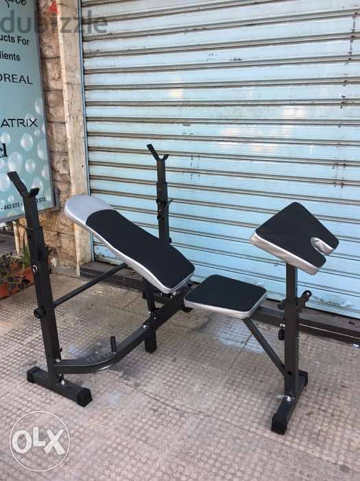 bench adjustable rack used 2 times like new 0