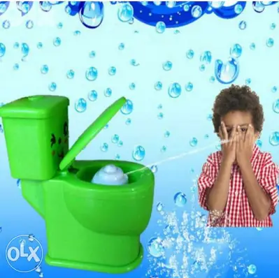 Hilarious toilet water splash prank  toy