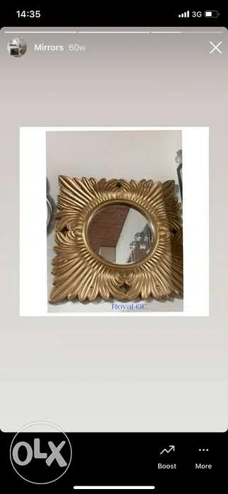 mirror resine gold