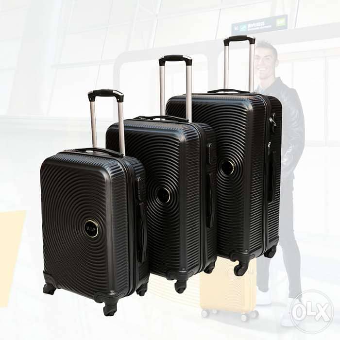 Suitcase Swiss Black by set only 3 bags 76-969O37 0