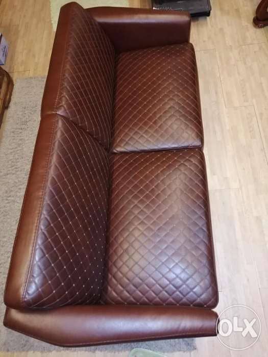 Genuine leather sofa 3