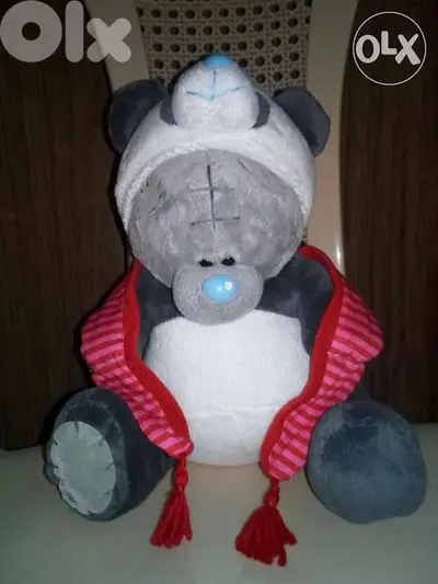 BEAR Rare PLUSH 2 in1 heads medium or small, 30 Cm England Brand=11$