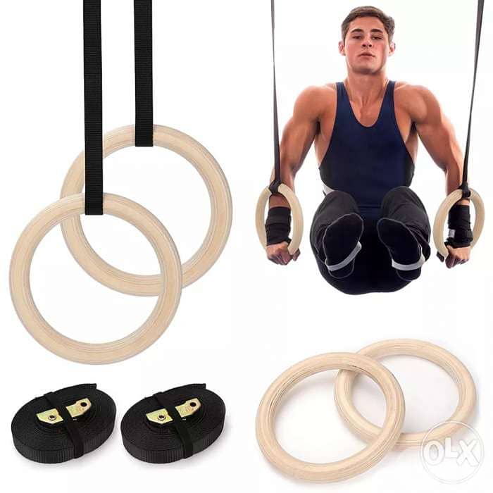 Wooden Gymnastic Ring 0