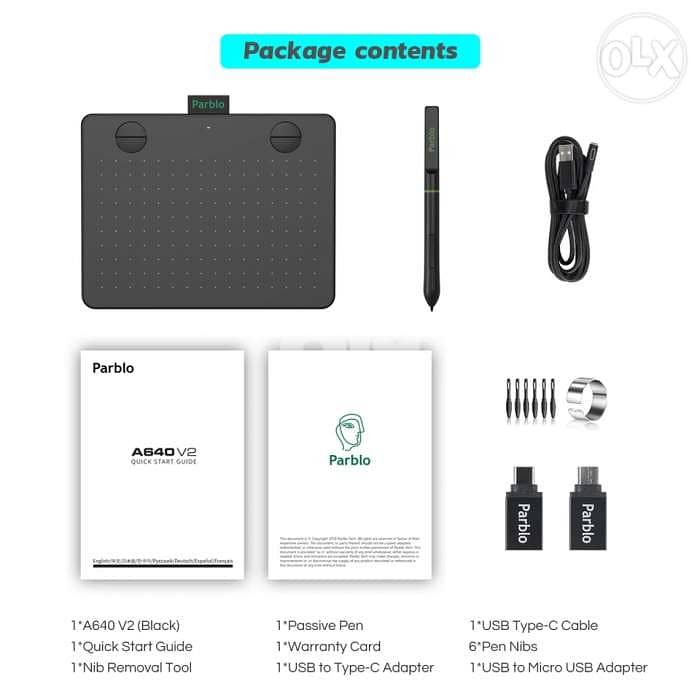 Parblo A640 Drawing Tablet (Wacom) 4