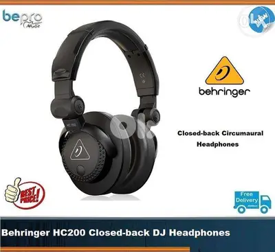Behringer HC200 Closed-back DJ Headphones,Closed-back Circumaural