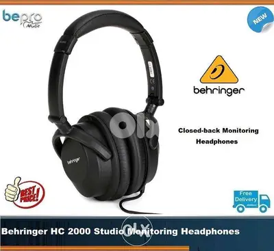 Behringer HC 2000 Studio Monitoring Headphones,Closed-back Monitoring