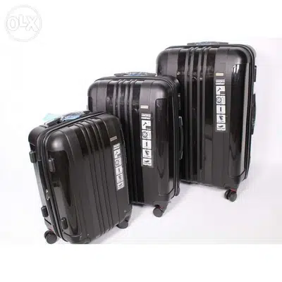 Polycarbonate Premier Unbreakable Set of travel bGs Blck