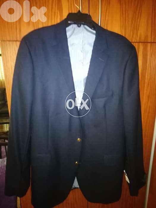 Stafford navy blue Blazer 100%wool 0