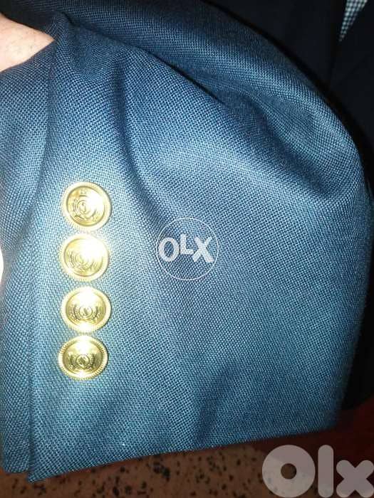 Stafford navy blue Blazer 100%wool 3