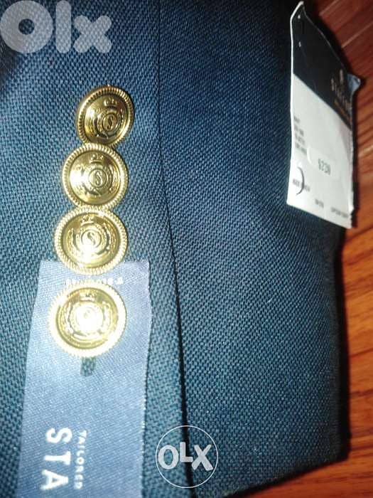 Stafford navy blue Blazer 100%wool 4