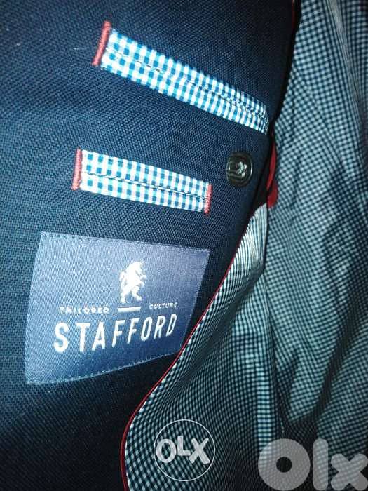 Stafford navy blue Blazer 100%wool 6