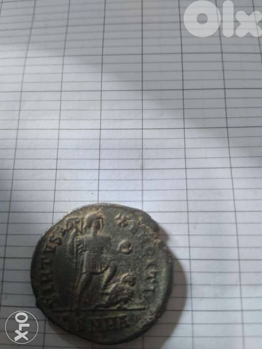 Roman Ancient bronze coin for Emperor Theodosius I year 383 AD. 1
