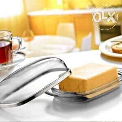 Elegant transparent butter storage plate 1