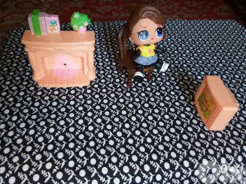 LOL MGA as new weared doll 8 Cm +Chair +Small TV +books table, all=15$ 1