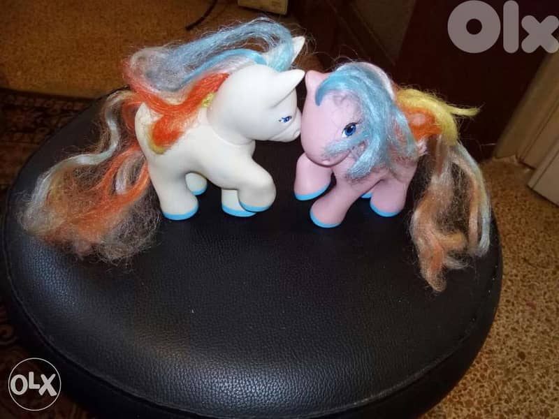 COUPLE PONIES Rare Vintage Not Small Toys REMCO each: 12 ×12Cm Both=26 2