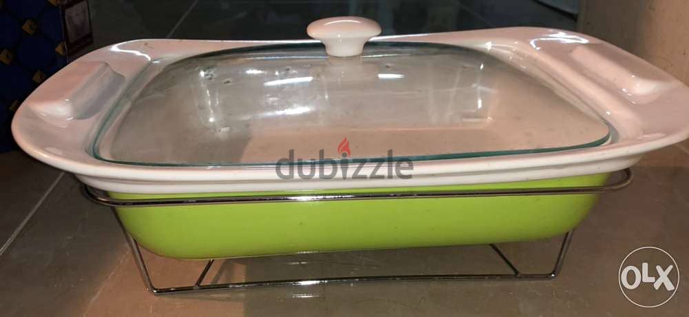 kitchenware with burner, casserole rectangulare, 2000ml 5