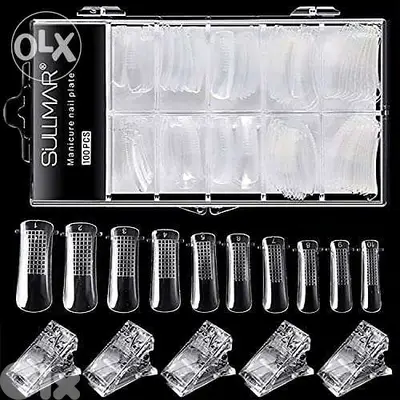 DELFINO Poly Gel Quick Building Nail Tips Clip, with 100 Pcs Nail Moul DELFINO Poly Gel Quick Building Nail Tips Clip, with 100 Pcs Nail Moul