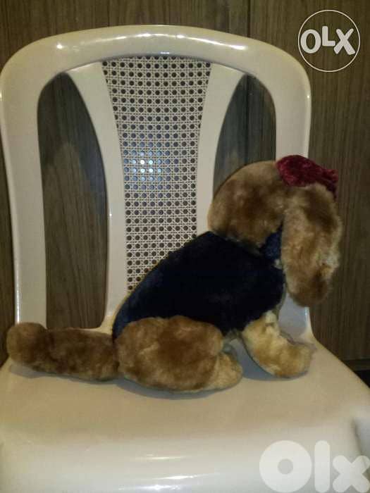 DOG LIGHT BROWN with hat large height 30Cm great cute as new plush=12$ 3