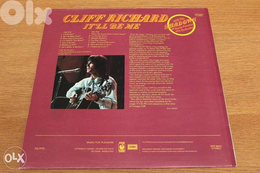 Cliff Richard - It'll be me - vinyl album 1