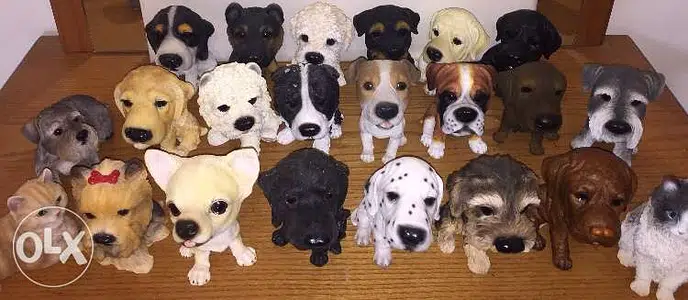 resin dogs and cats each piece
