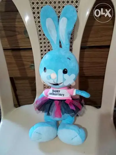 METOO SOFT STUFFED BUNNY height 40 Cm like new doll=11$
