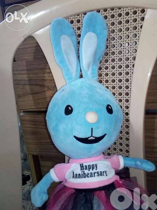 METOO SOFT STUFFED BUNNY height 40 Cm like new doll=11$ 2